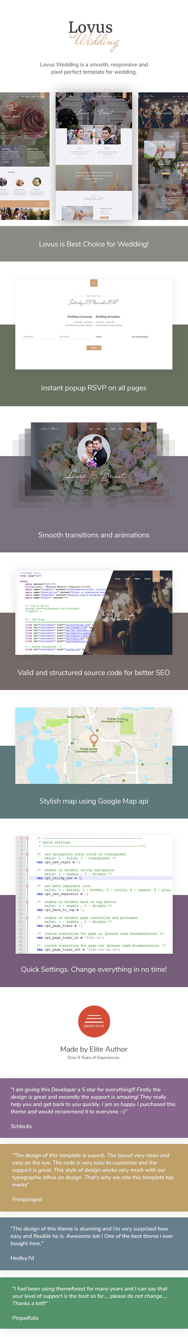 Wedding, Event and Wedding Planner Website Template - Lovus