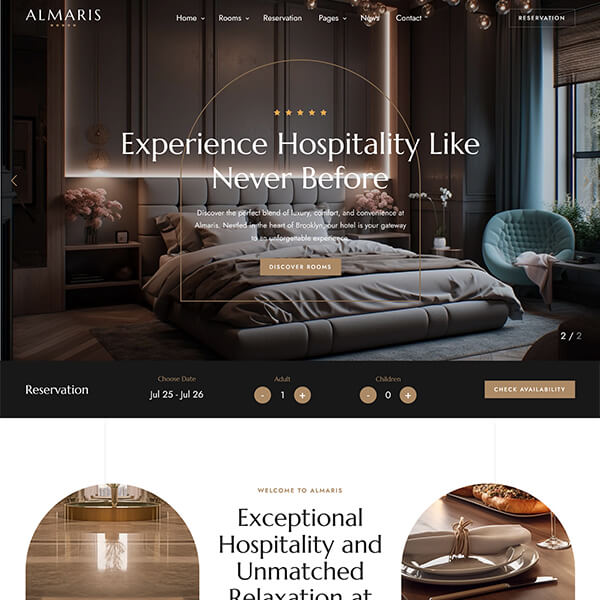 Almaris — Hotel Website Template